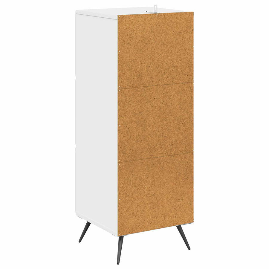 Ladenkast Hoogglans Wit 33 x 34,5 x 90 cm Bewerkt hout