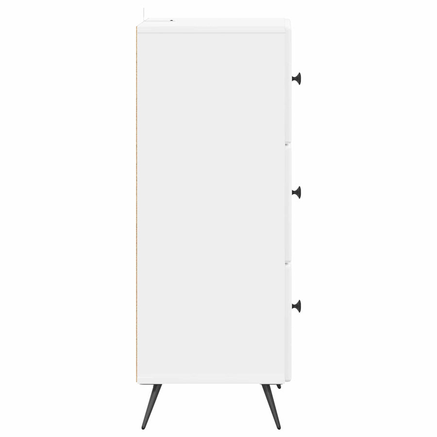 Ladenkast Hoogglans Wit 33 x 34,5 x 90 cm Bewerkt hout