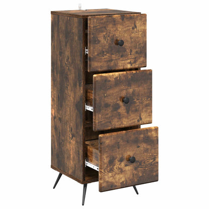 Ladenkast Gerookt eiken 33 x 34,5 x 90 cm Bewerkt hout