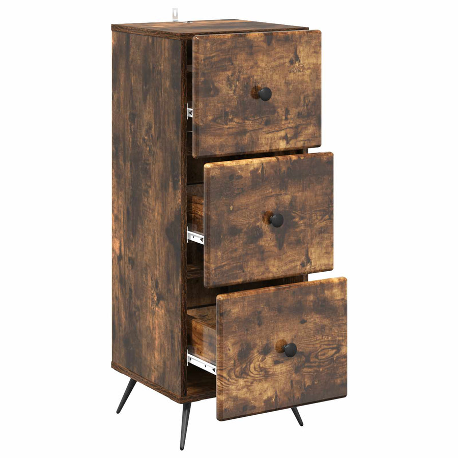 Ladenkast Gerookt eiken 33 x 34,5 x 90 cm Bewerkt hout