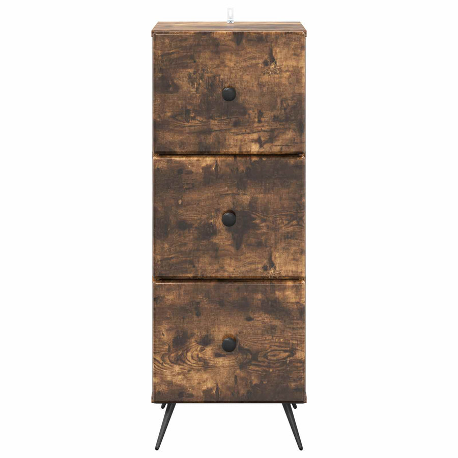 Ladenkast Gerookt eiken 33 x 34,5 x 90 cm Bewerkt hout