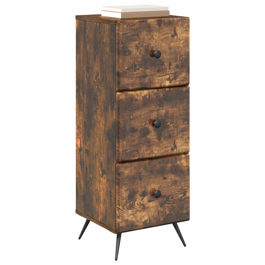 Ladenkast Gerookt eiken 33 x 34,5 x 90 cm Bewerkt hout