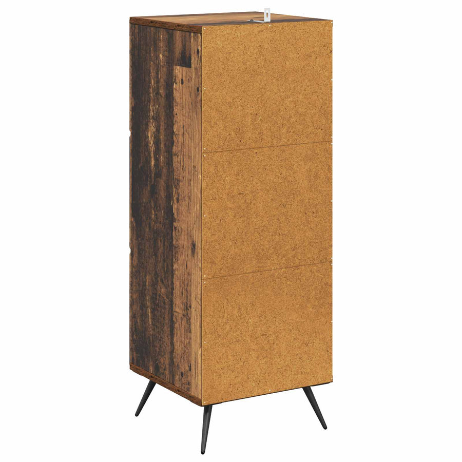 Ladenkast Oud hout 33 x 34,5 x 90 cm Bewerkt hout