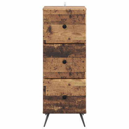 Ladenkast Oud hout 33 x 34,5 x 90 cm Bewerkt hout