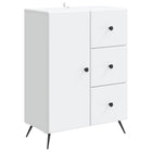 Dressoir wit 66x34,5x90 cm bewerkt hout