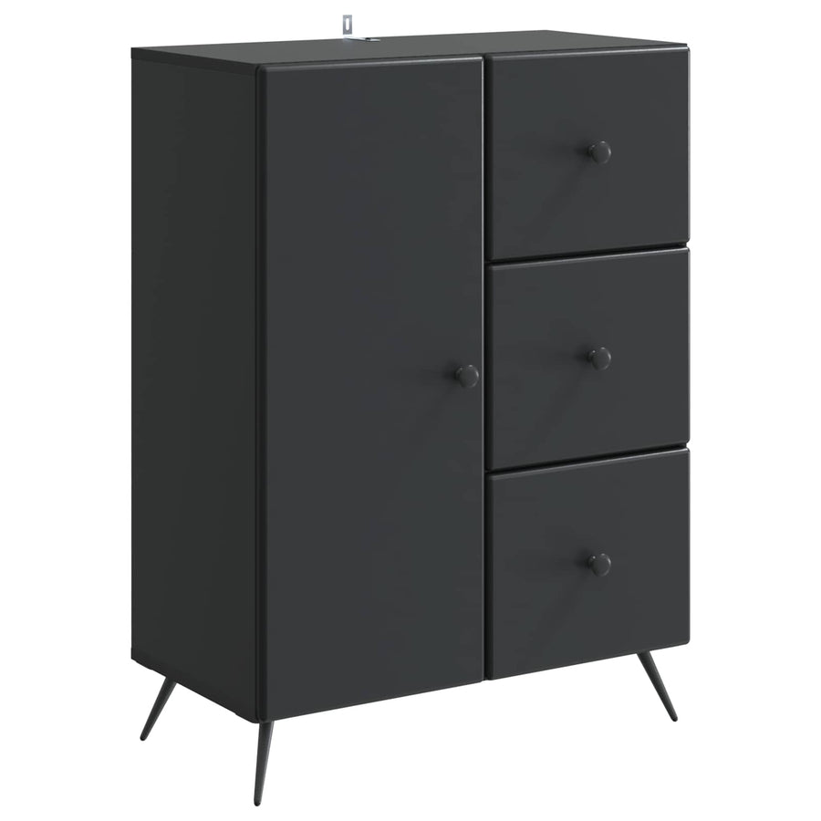 Dressoir met lade Zwart 66 x 34,5 x 90 cm Bewerkt hout