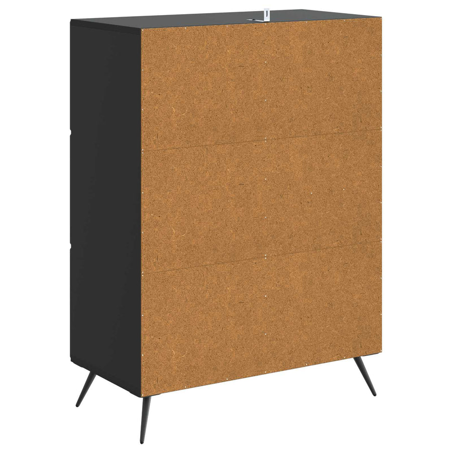 Dressoir met lade Zwart 66 x 34,5 x 90 cm Bewerkt hout