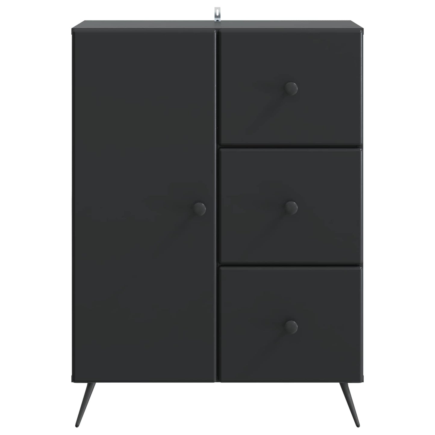 Dressoir met lade Zwart 66 x 34,5 x 90 cm Bewerkt hout