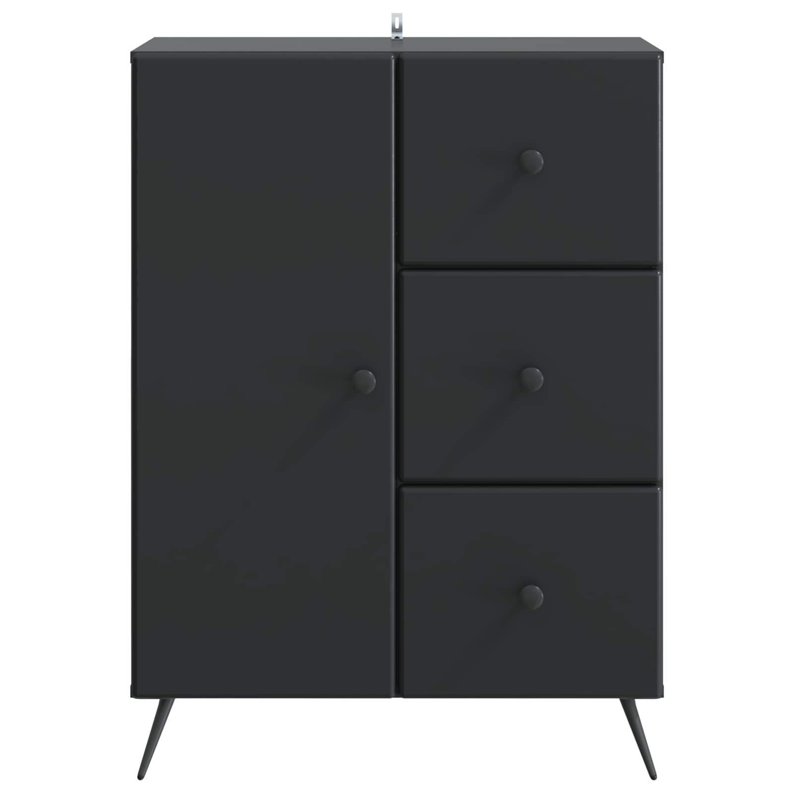 Dressoir met lade Zwart 66 x 34,5 x 90 cm Bewerkt hout