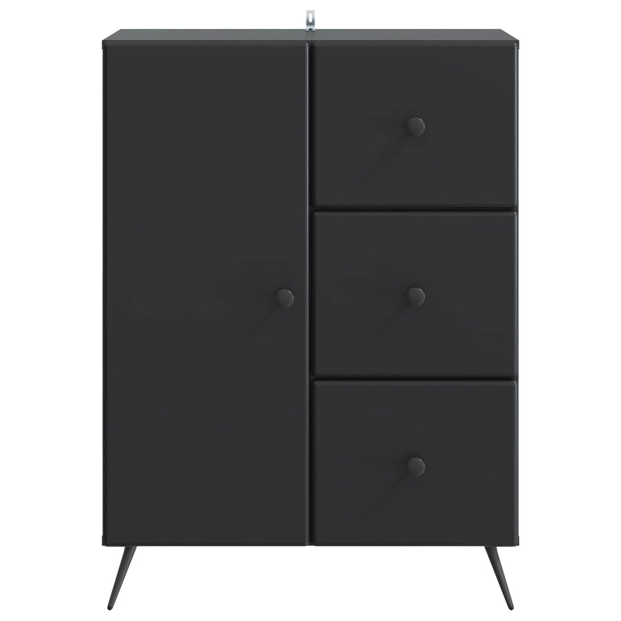 Dressoir met lade Zwart 66 x 34,5 x 90 cm Bewerkt hout