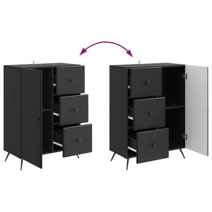 Dressoir met lade Zwart 66 x 34,5 x 90 cm Bewerkt hout