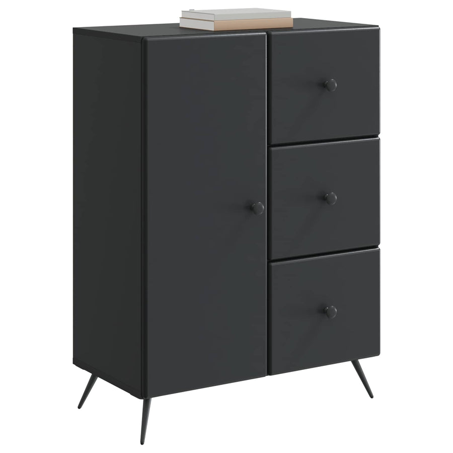 Dressoir met lade Zwart 66 x 34,5 x 90 cm Bewerkt hout