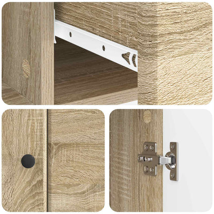 Dressoir met lade Sonoma Eiken 66 x 34,5 x 90 cm Bewerkt hout