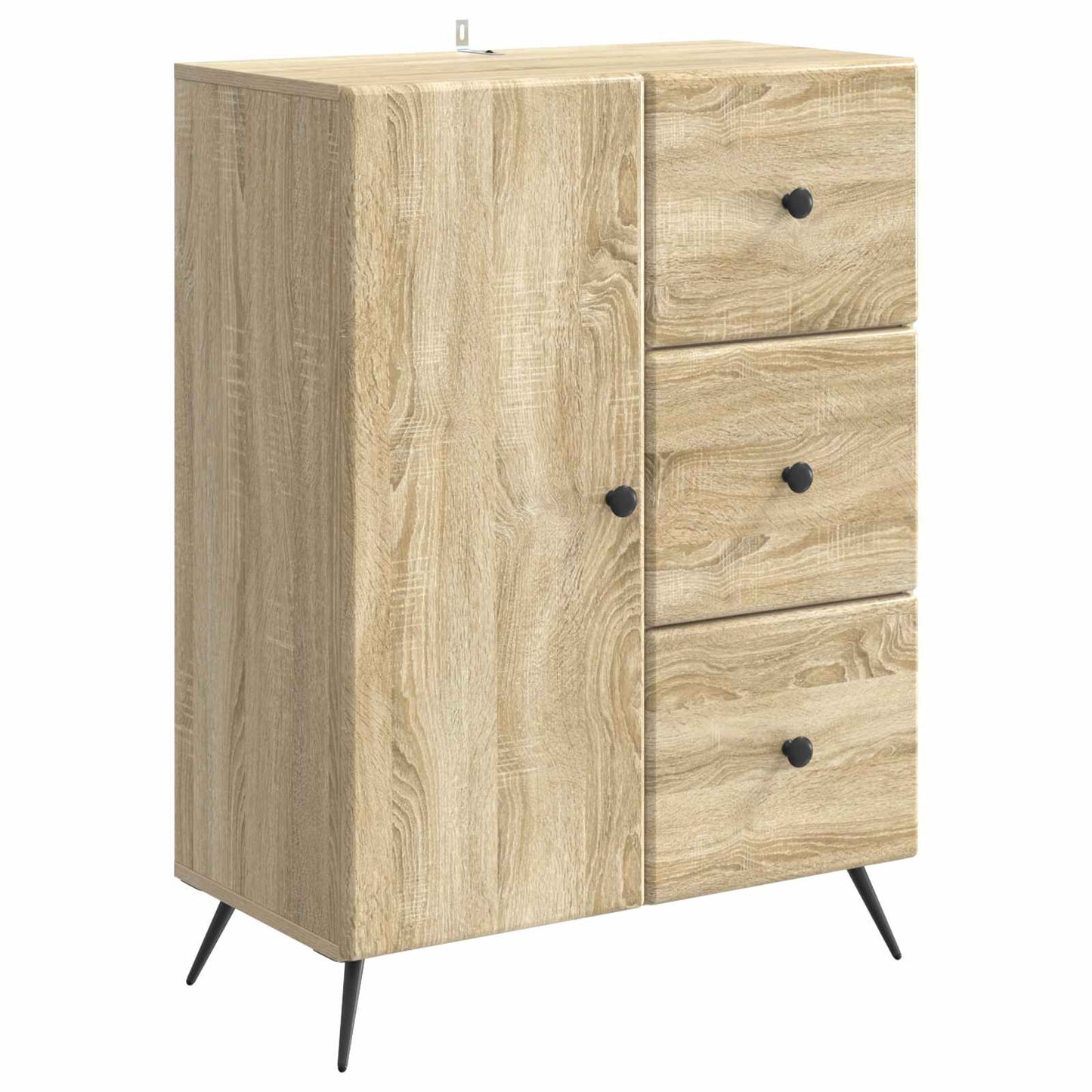 Dressoir met lade Sonoma Eiken 66 x 34,5 x 90 cm Bewerkt hout