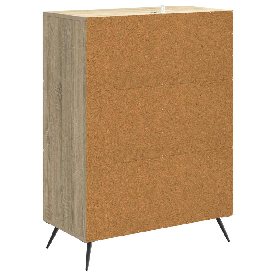 Dressoir met lade Sonoma Eiken 66 x 34,5 x 90 cm Bewerkt hout