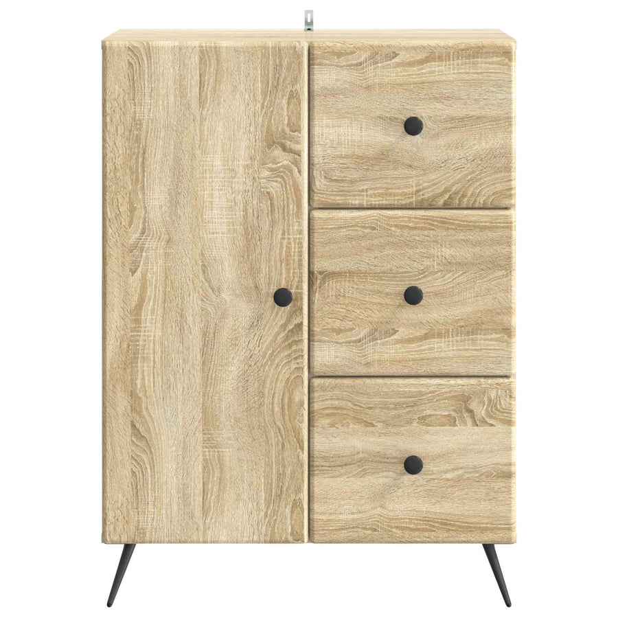 Dressoir met lade Sonoma Eiken 66 x 34,5 x 90 cm Bewerkt hout
