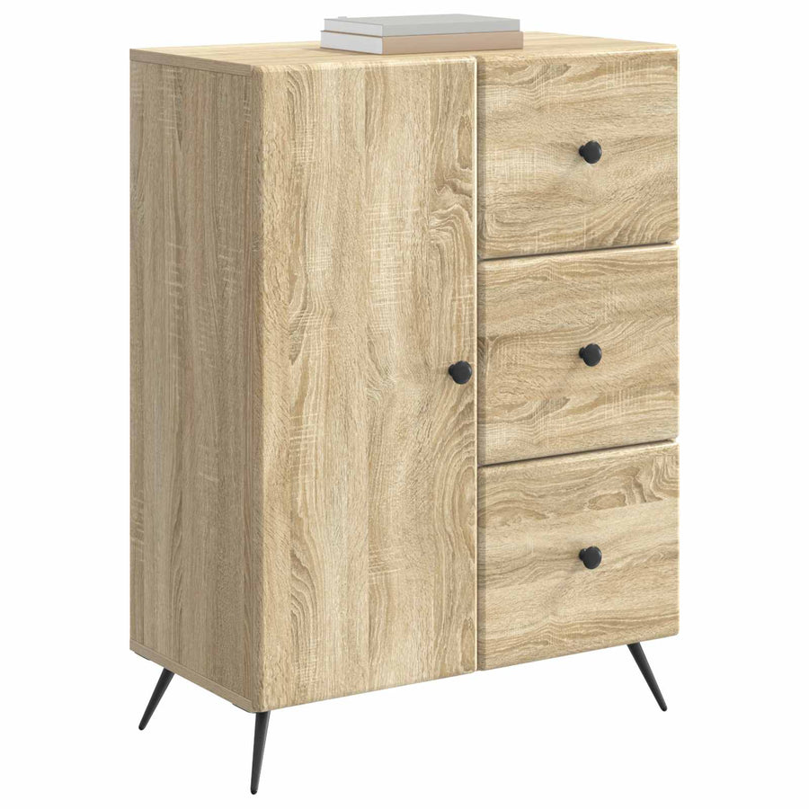 Dressoir met lade Sonoma Eiken 66 x 34,5 x 90 cm Bewerkt hout