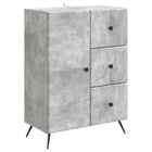 Dressoir betongrijs 66x34,5x90 cm bewerkt hout