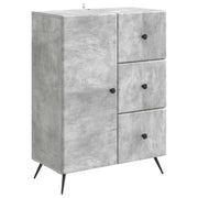 Dressoir betongrijs 66x34,5x90 cm bewerkt hout
