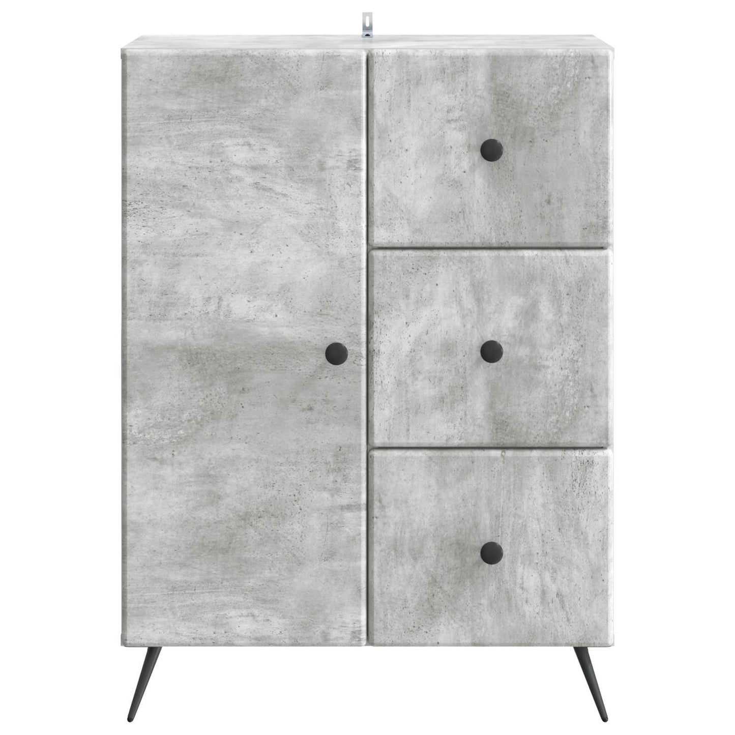 Dressoir met lade Betongrijs 66 x 34,5 x 90 cm Bewerkt hout