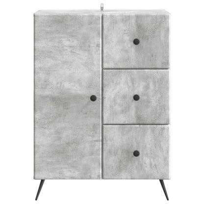 Dressoir met lade Betongrijs 66 x 34,5 x 90 cm Bewerkt hout