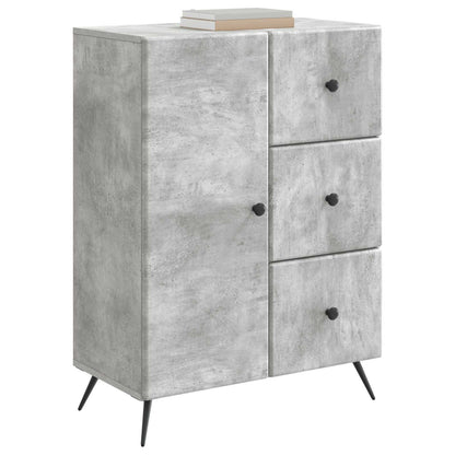 Dressoir met lade Betongrijs 66 x 34,5 x 90 cm Bewerkt hout