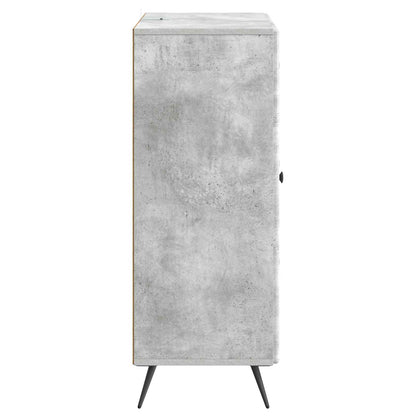 Dressoir met lade Betongrijs 66 x 34,5 x 90 cm Bewerkt hout