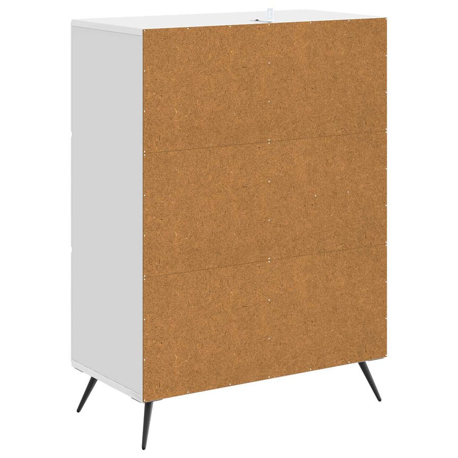 Dressoir met lade Hoogglans Wit 66 x 34,5 x 90 cm Bewerkt hout