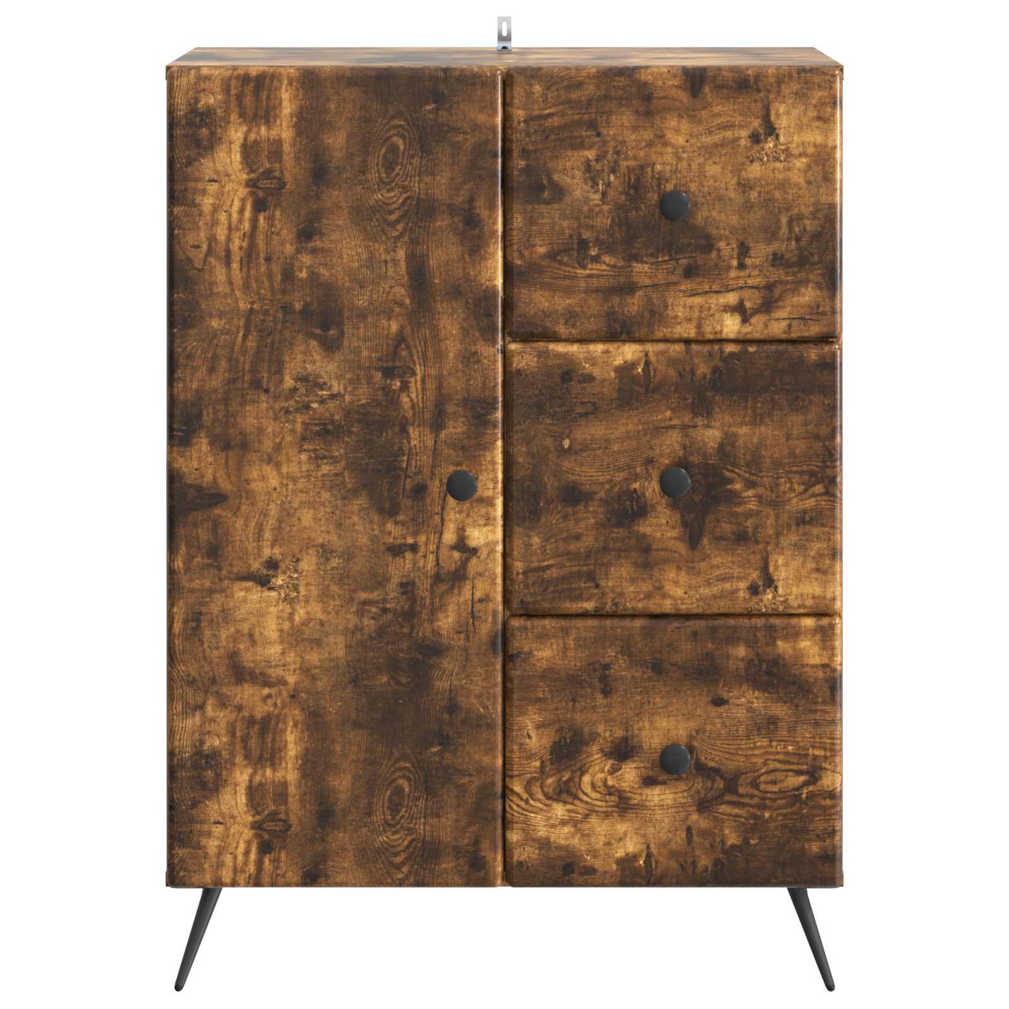 Dressoir met lade Gerookt eiken 66 x 34,5 x 90 cm Bewerkt hout