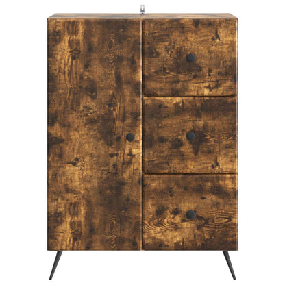 Dressoir met lade Gerookt eiken 66 x 34,5 x 90 cm Bewerkt hout