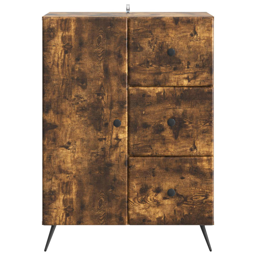 Dressoir met lade Gerookt eiken 66 x 34,5 x 90 cm Bewerkt hout