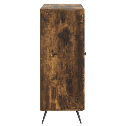 Dressoir met lade Gerookt eiken 66 x 34,5 x 90 cm Bewerkt hout