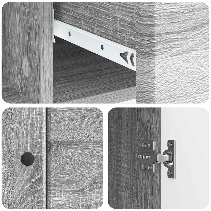 Dressoir met lade Grijs sonoma 66 x 34,5 x 90 cm Bewerkt hout