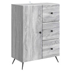 Dressoir grijs sonoma 66x34,5x90 cm bewerkt hout