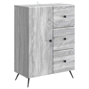 Dressoir grijs sonoma 66x34,5x90 cm bewerkt hout