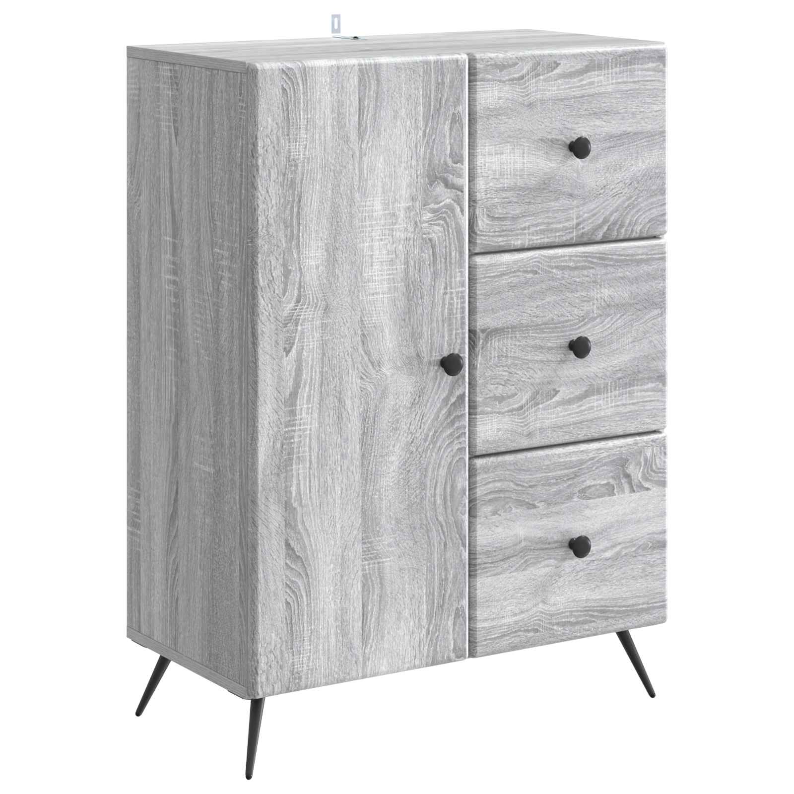 Dressoir met lade Grijs sonoma 66 x 34,5 x 90 cm Bewerkt hout