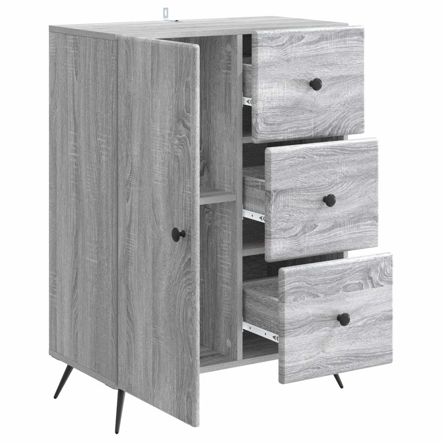 Dressoir met lade Grijs sonoma 66 x 34,5 x 90 cm Bewerkt hout