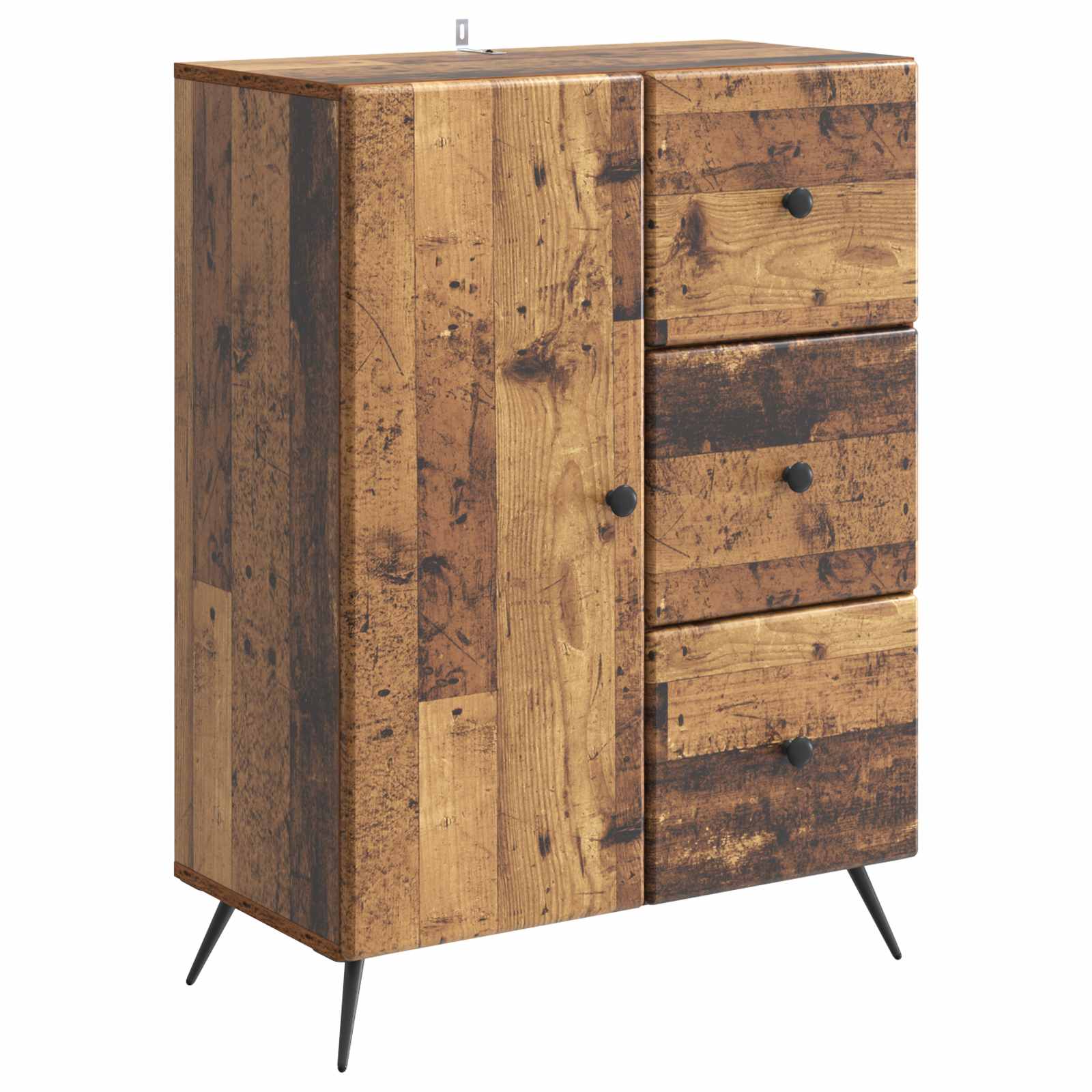 Dressoir met lade Oud hout 66 x 34,5 x 90 cm Bewerkt hout