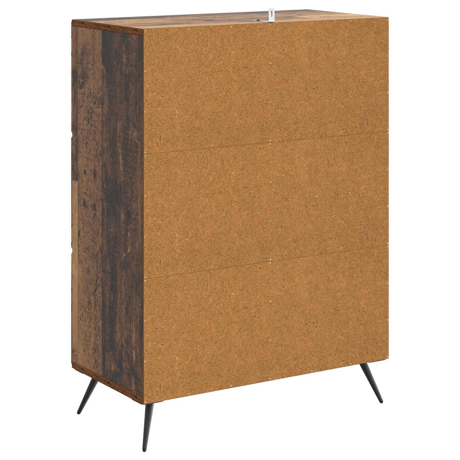 Dressoir met lade Oud hout 66 x 34,5 x 90 cm Bewerkt hout