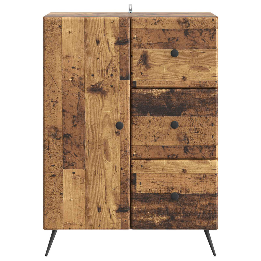 Dressoir met lade Oud hout 66 x 34,5 x 90 cm Bewerkt hout