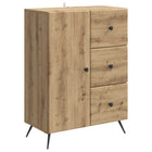 Dressoir bewerkt hout 66x34,5x90 cm eiken