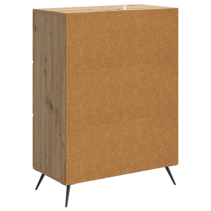Dressoir Artisanaal eiken 66 x 34,5 x 90 cm Bewerkt hout