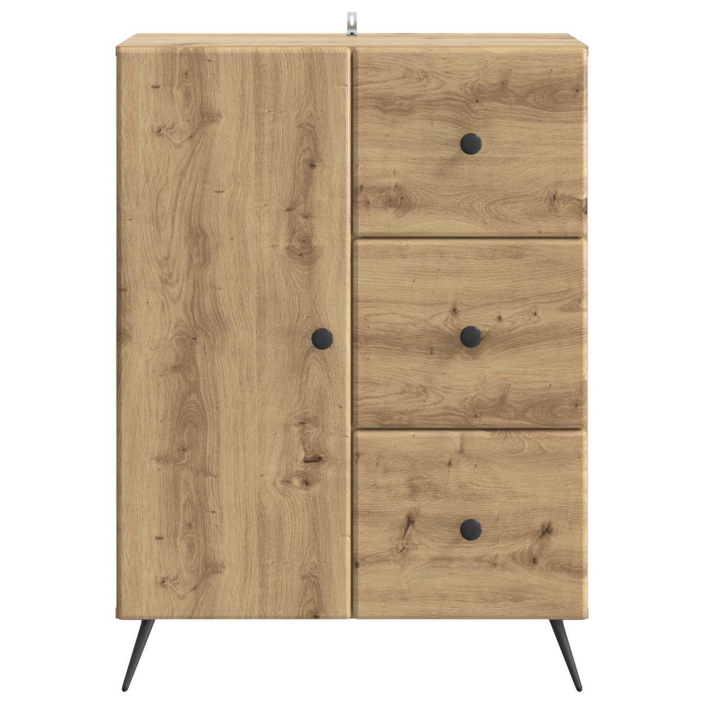 Dressoir Artisanaal eiken 66 x 34,5 x 90 cm Bewerkt hout