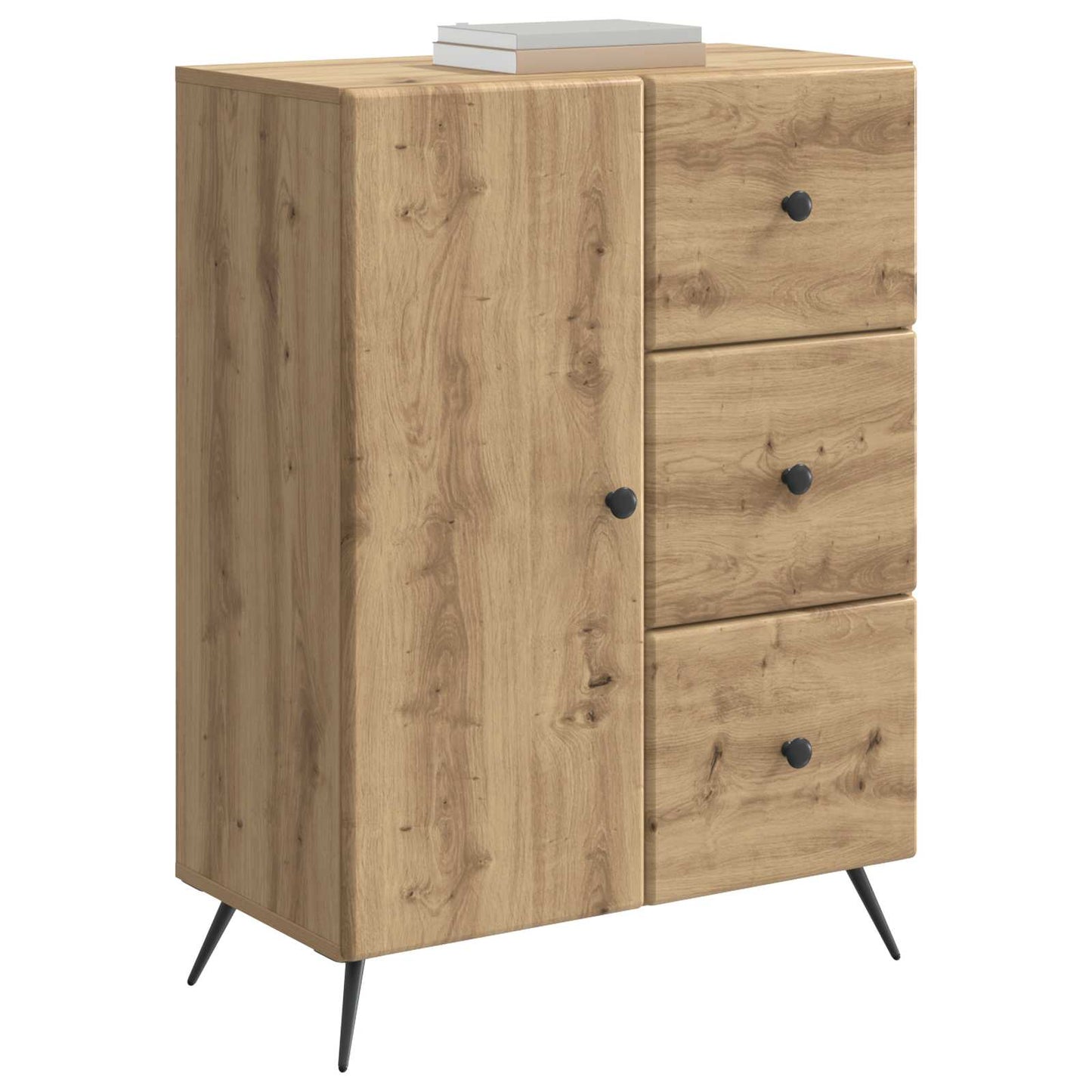 Dressoir Artisanaal eiken 66 x 34,5 x 90 cm Bewerkt hout