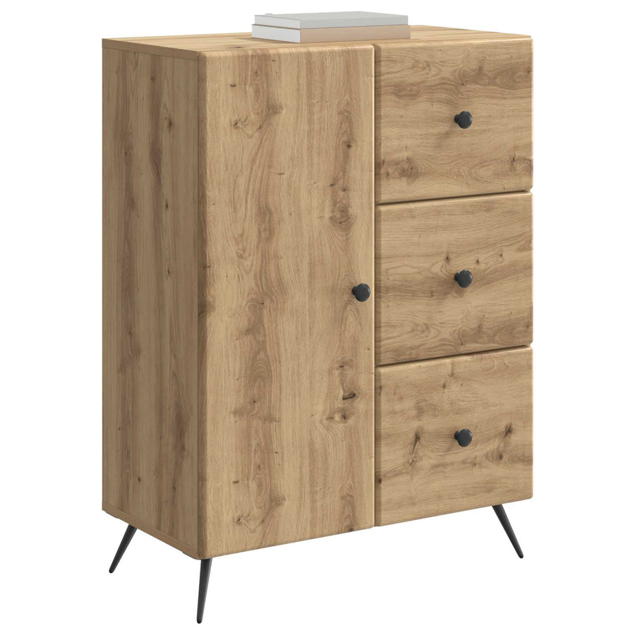 Dressoir Artisanaal eiken 66 x 34,5 x 90 cm Bewerkt hout
