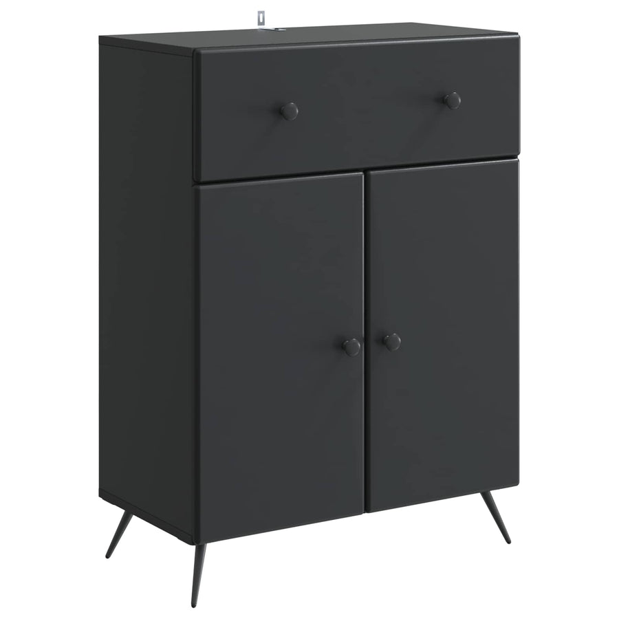 Dressoir met lade Zwart 66 x 34,5 x 90 cm Bewerkt hout