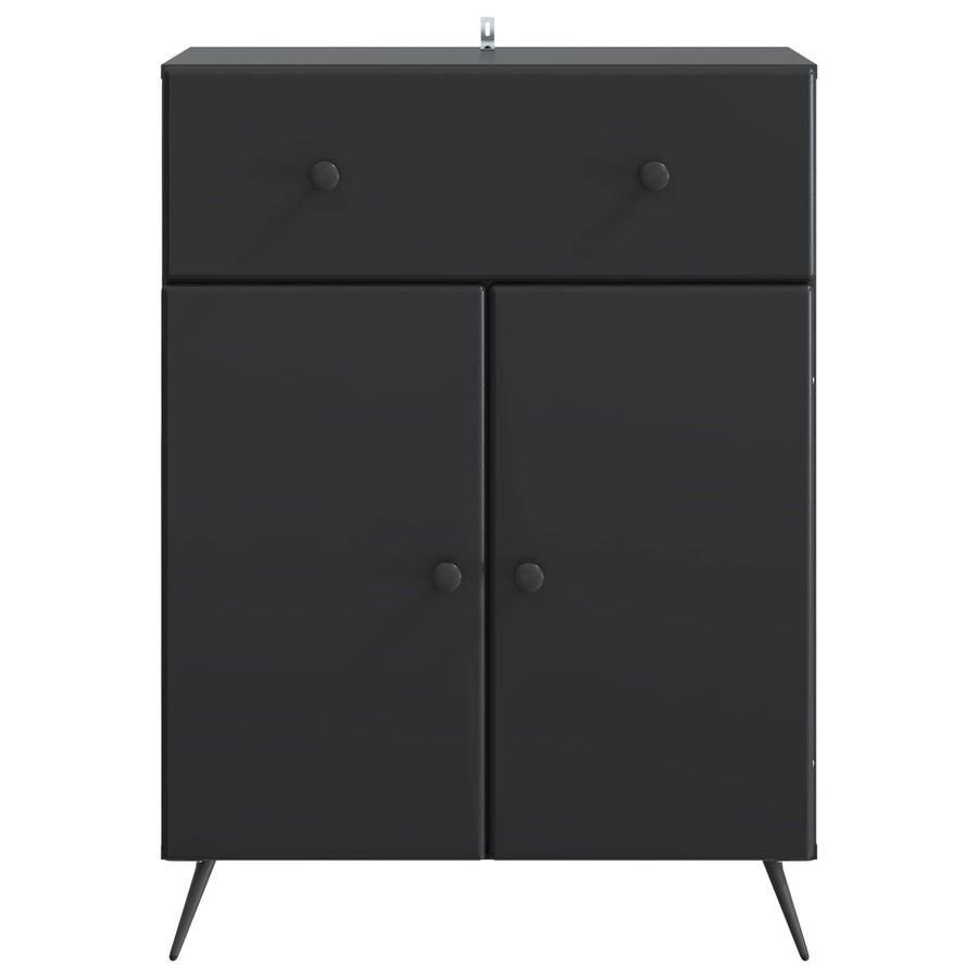 Dressoir met lade Zwart 66 x 34,5 x 90 cm Bewerkt hout
