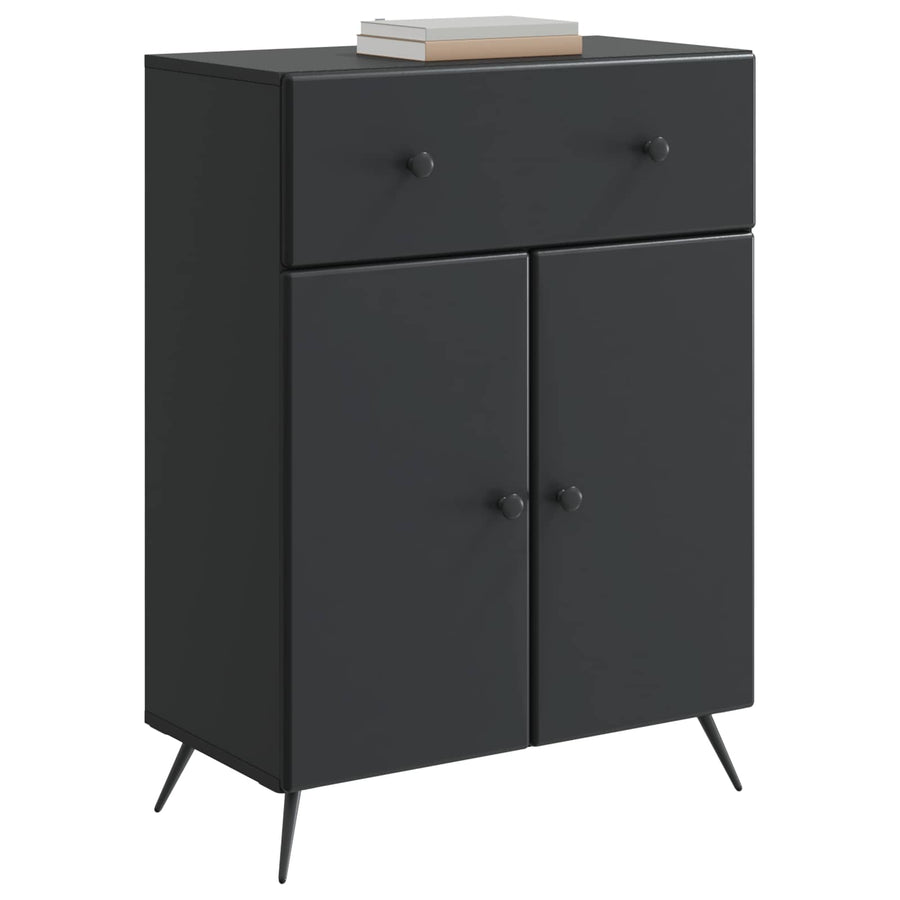 Dressoir met lade Zwart 66 x 34,5 x 90 cm Bewerkt hout
