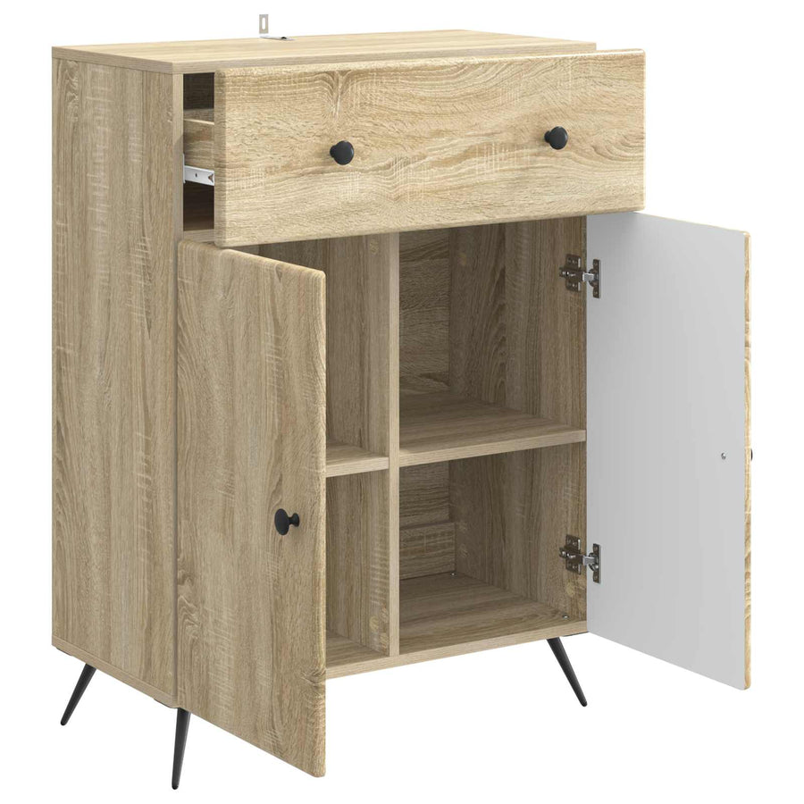 Dressoir met lade Sonoma Eiken 66 x 34,5 x 90 cm Bewerkt hout