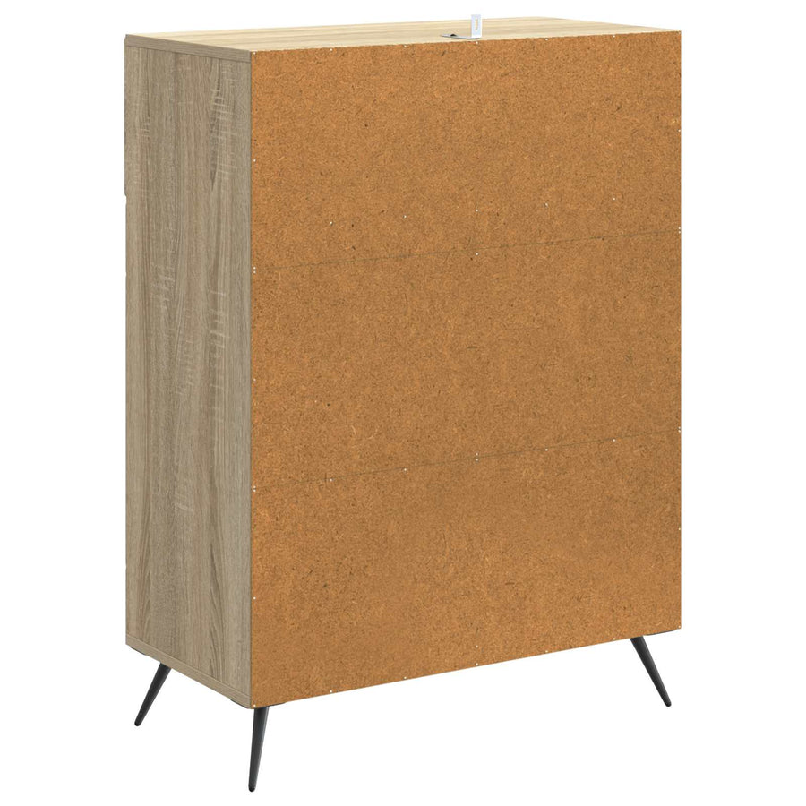 Dressoir met lade Sonoma Eiken 66 x 34,5 x 90 cm Bewerkt hout